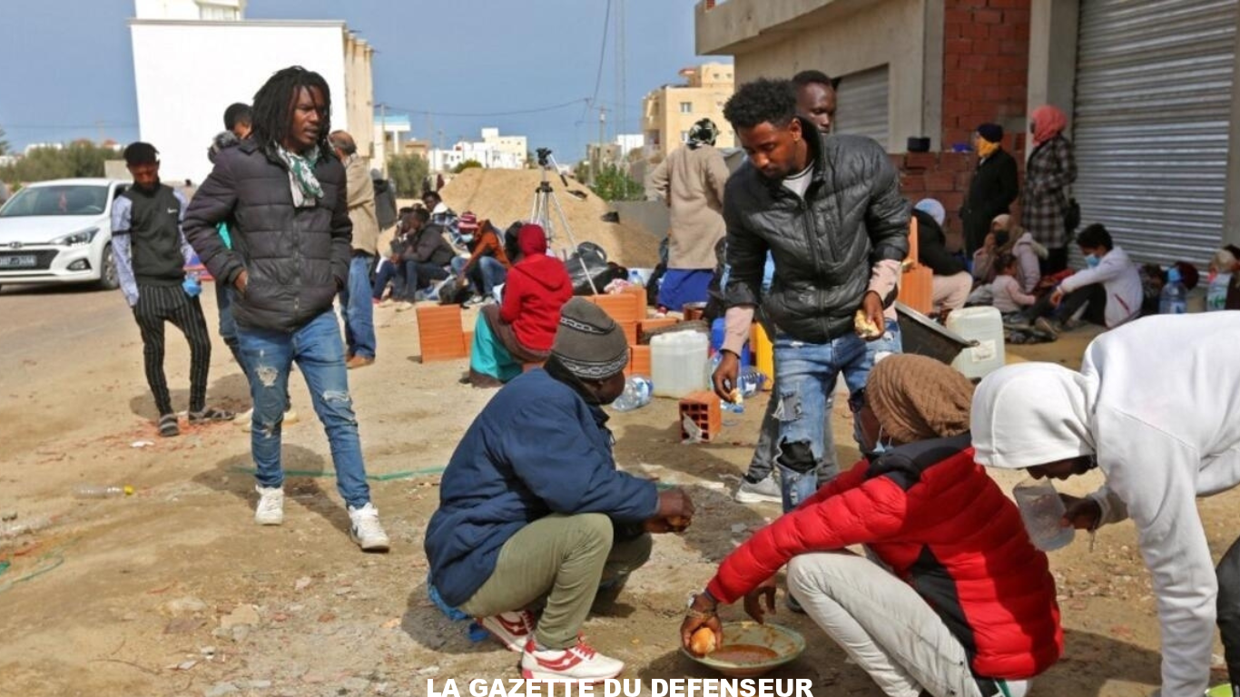 immigrants en Tunisie Des migrants dans un camp du HCR au sud de la Tunisie. Source: AFP